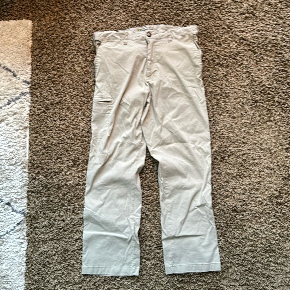 LB tech cream color cargo pants